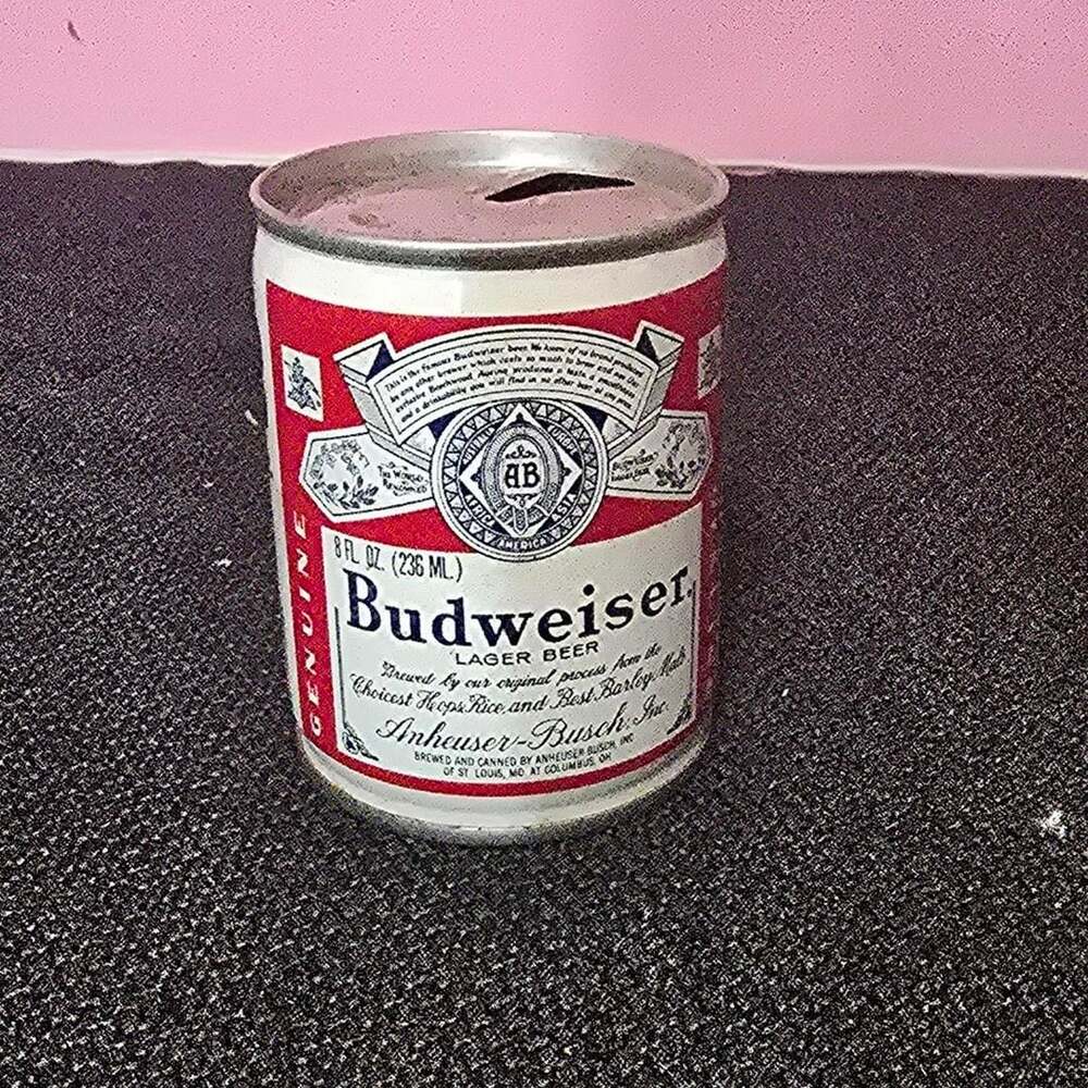 Budweiser 8 fl. oz. Vintage Crimp Beer Can